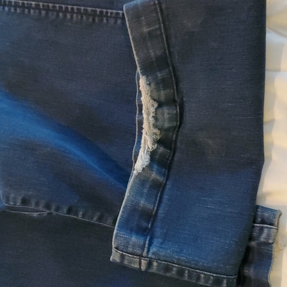 LOFT MODERN FLARE DARK WASH JEANS SIZE  8 TALL - Picture 4 of 6